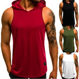 Men's Tank Tops Fashion Moto Biker Hooded Mens Joggers Summer T Shirt Men Sleeveless Top Fly Cool Street Clothes M3XL 230726