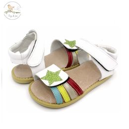 Sandals TONGLEPAO Summer Style Children Girls Princess Beautiful Flower Shoes Kids Flat Baby Roman 230726