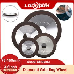 Slijpstenen 75/100/125/150mm Diamond Grinding Wheel Grinding Circle for Tungsten Steel Milling Cutter Tool Sharpener Grinder 150400grit