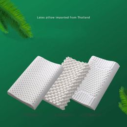 Cushion/Decorative Latex s for Sleeping Natural Rubber Spine s To Help Sleep Orthopedic Neck Pain Massage Travesseiro