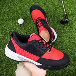 Other Golf Products Men Leather Golf Shoes Spring Summer Comfortable Sport Training Sneakers for Golf Big Size 38-46 Mens Golf Sneakers Leather HKD230727