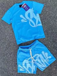 Mens Syna World tshirts set Tee printed designer t shirt short y2k tees Syna World Graphic tshirt and shorts hip hop S-XL yh7