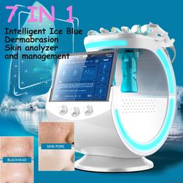 Facial Skin Analyzer Machine 7 IN 1 Hydro facial Remove Blackheads Deeply Clean Skin Tighten RF Ultrasound Remove Wrinkle Equipment