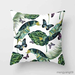 Cushion/Decorative Customizable Cushion Cover Sofa Decorative case Flower Butterfly Pattern Decorative Cushion case R230727