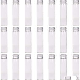 Packing Bottles 12Ml Vials Small Mini Tiny Glass Clear Empty Jars With Aluminium Top Screw Lids Mes Sample Bottle Drop Delivery Office Dhlhi