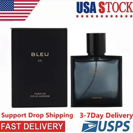 Luxury Brand 100ml Bleu De Perfume spray naturale buon odore lunga durata Blue Man Cologne Spray nave veloce