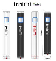 Original Imini Disposable Vape Pen Battery 3 Colors Rechargeable 510 Thread Vape Battery for Thick Oil Atomizer Batteries Ecig Pens with Adjustable Voltage