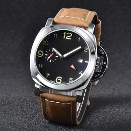 Fashion Classic Collection Vintage Large Dial Watch Economy Designer Luxury Men Watch Leather Belt Classic Quartz Movement Man Watch