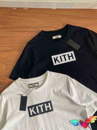 Men's T-shirts Black White Kith Tee Men Women Box Graphic Printed T-shirt Cotton Tops Casual Classic Short Sleeve F80x