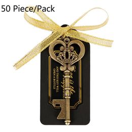 Key Bottle Opener with Tags Zinc Alloy Beer Open Wedding Gift Kitchen Tool Accessories Special Events Party Supplies278M