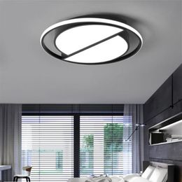 Dimmable Led Ceiling Lamp Modern Black Ceiling Light Round Living Room Kitchen Light Fixtures Indoor Lighting Ceiling239N