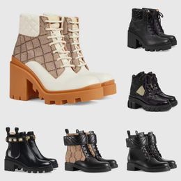 Designer Boots Luxury Short Boots Martin Women's, Brand Fashion Shoes Low Heel Various Outdoor Cycling Sizes 35-41
