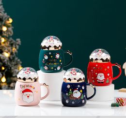 The latest 16.2OZ Christmas snowflake ceramic Mug coffee cup has many styles and supports customized logo