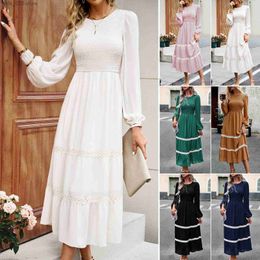 Basic Casual Dresses Long Sleeve Dress 2023 Autumn/Winter Elegant Dress T230727