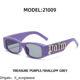 23 Small Box Sunglasses Angels Design Unisex UV400 Palm Retro Frame Plate Outdoor Travel 2YJF