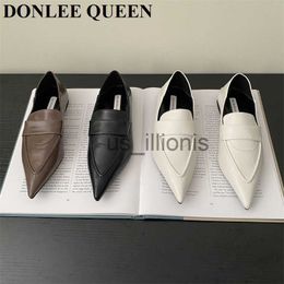 Dress Shoes Brand Design Women Flats Shoes Fashion Pointed Toe Slip On Loafers Casual British Style Oxford Shoes Female Moccasin Soft Ballet J230727