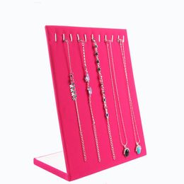 Necklaces Jewelry Organizer Storage Stand for Dangling Necklace Pendant Decoration Jewelry Display Show Holder Rack 11 Hooks 4 Color