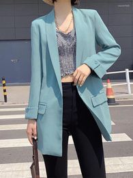 Women's Suits Spring 2023 Casual Versatile Top Candy Color Fashion Simple Coat Personalized Bag Button One Suit