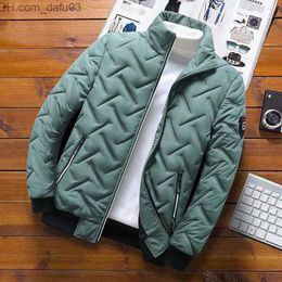 Men's Down Parkas Men's Down Autumn Winter Jacket Plus Size Men Cotton Padded Coat Fashion Streetwear Casual Stand Collar Parkas Z230727