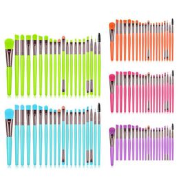 Other Health Beauty Items 20Pcs Fluorescent Makeup Brushes Set Powder Foundation Eyeshadow Eyeliner Lip Brush Tool Make Up Tools Maq Dhmze