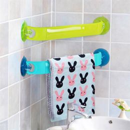 Portable Design Rotation Towel Rack 3 Colours Towel Bar Bathroom Accessories trong suction cup kitchen corner rack291A