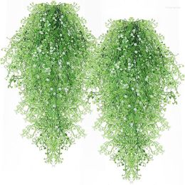 Decorative Flowers Fake Outdoor Hanging Plants Artificial Vines Ivy Plant Faux Fern Garden Party Wedding Decor Pack Of 4