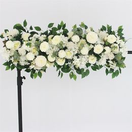 50 100CM DIY Wedding Flower Wall Arrangement Supplies Silk Peonies Rose Artificial Floral Row Decor Marriage Iron Arch Backdrop3386