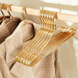 Hangers Racks Clothes Hanger 5/10pcs Aluminium Alloy Coat Hangers Anti-slip Drying Rack Wardrobe Space Saver Cloth Storage Rack Clothes Horse 230726