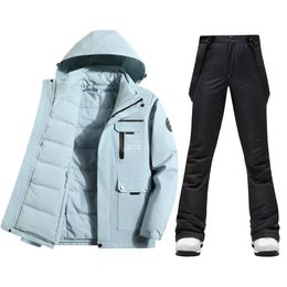 Other Sporting Goods Ski Suit Women Winter Warm Down And Mountain Pants Waterproof Breathable Outdoor Coat Snow Set 230726