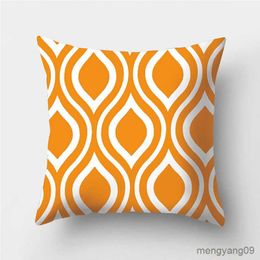 Cushion/Decorative Customizable Orange Geometric Pattern Decorative Cushion Cover Cushion Cover Throw Sofa Decorative Cover R230727