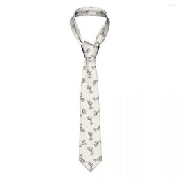 Bow Ties Doodle Giraffe Pattern Necktie Unisex Fashion Polyester 8 Cm Classic Neck For Men Shirt Accessories Cravat Business