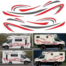 RV Motorhome Universal Body Sticker DIY Stripes image Decal Sticker Decoration for Caravan Trailer272E