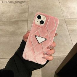 Cell Phone Cases Fluffy Designer Phone Case For IPhone 14 Pro Max Plus 13 Promax 12 11 Xs Xr Velvet Wave Cushion Fashion IPhone Cases Cover Z230727