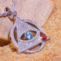 Designer Jewelry WUZHOU SHINING Jewelry Custom hip hop S925 Necklace VVS MOISSANITE The Eye Of Horus Pendant