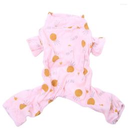 Dog Apparel Pet Soft Pyjamas Jumpsuit Pineapple Design Cat Puppy Sleepwear Nightshirt Clothes