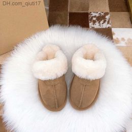 Slippers Women's Fashion Real Fur Slippers Winter Warm Slippers Indoor Slippers High Quality Soft Women's Home Shoes Plus Size Z230727