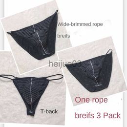 Briefs Panties 3 pieces of fashionable sexy lace mesh transparent mens bag temptation nude plus size sissy mens underwear x0726