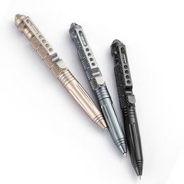 Ballpoint Pens Defence Tactical Pen Pocket Aviation Aluminium Anti-skid Military Self Defence Military Pen Glass Breaker Anti-skid Survival Kit 230727