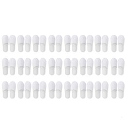 Nail Art Equipment Disposable Slippers 24 Pairs Closed Toe Fit Size for Men and Women el Spa Guest Used White 230726