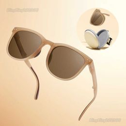 Folding sunglasses for fashionable wear 2023 new trend polarized light with nose rest UV resistant folding sunglasses CD001