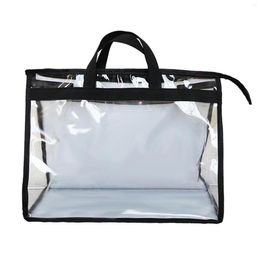 Storage Bags Clear Dust-proof Bag Protable Women Purse Handbag Dust Cover With Zipper Water Proof Protector NI226Y