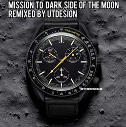 Moon Herrenuhr, voll funktionsfähig, Quarz-Chronographenuhren, Mission To Mercury, 42 mm, Nylon, Luxusuhr, limitierte Auflage, Master-Armbanduhren, Durchmesser