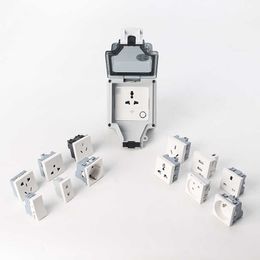 Smart Power Plugs 1Gang IP66 Smart Electrical Sockets UK US FR DE IL AU MULTI Standard 10-16A Wifi Smart Life Outdoor Power Outlet With Timer HKD230727