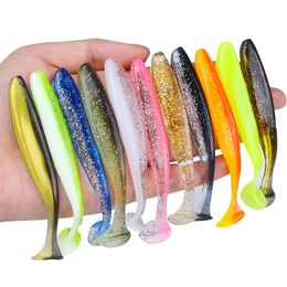 Baits Lures 50 Pcs/Lot Soft Lure Shad Wobbler Silicone Bait Wobbler Sea Worm 7cm 10cm Swimbait Streamer spinnerbait accessories 230727