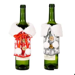 Christmas Decorations Sweater Wine Bottle Er Champagne Coat Xmas Party Home Dinner Table Ornaments Xbjk2108 Drop Delivery Garden Festi Dha6L