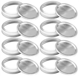 Kitchen Storage Organization 12set24pcs Regular Mouth Canning Lids Bands SplitType Leak Proof For Mason Jar With Sealing Rings JL1703