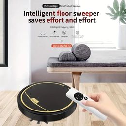 Intelligent RS300 Household Sweeping Robot - 3-in-1 Suction, Sweep & Drag, Remote Control & Tank - Black Sweeper Vacuum Cleaner