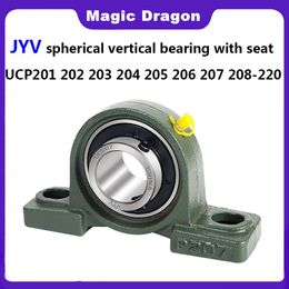 Boxes 2pc Imported Quality Jyv Outer Spherical Belt Vertical Seat Bearing Ucp204 P205 P206 P207 P208 P209 Inner Diameter 12/15/1790mm