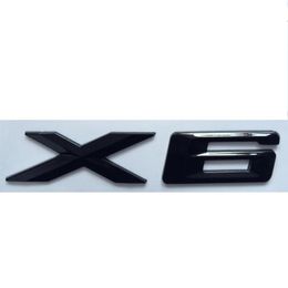 Gloss Black X 6 Number Trunk Letters Badge Emblem Letter Sticker for BMW X6208L