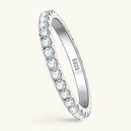 Wedding Rings Anziw Full Bands 2mm with Certificate 925 Sterling Silver for Women AllAround Jewellery Gifts 230726